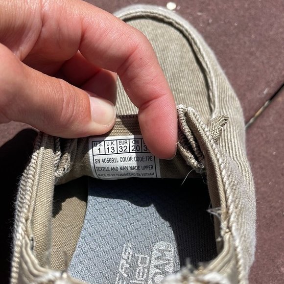 Skechers boys taupe dress shoes size 1 memory foam - Picture 7 of 7